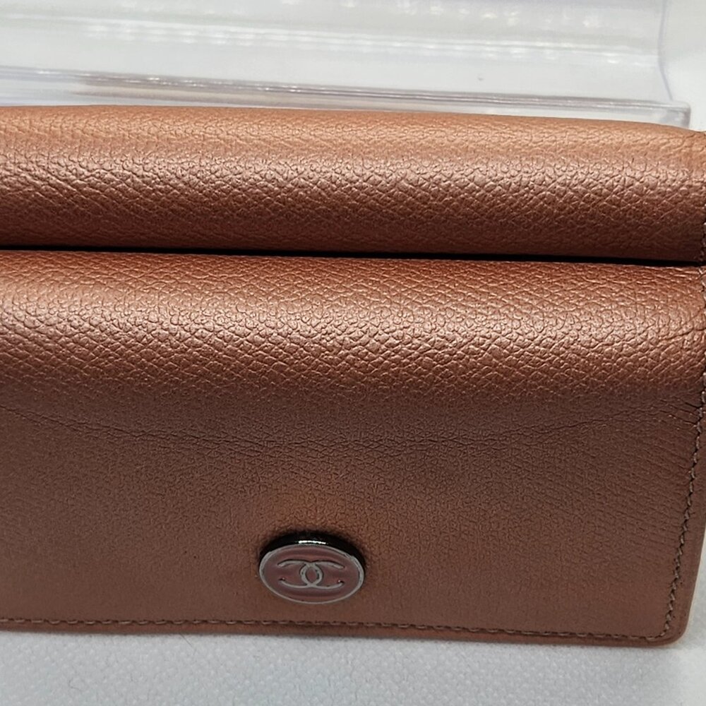 Chanel Short Leather Tri-Fold Wallet Authentic - Picture 10 of 13